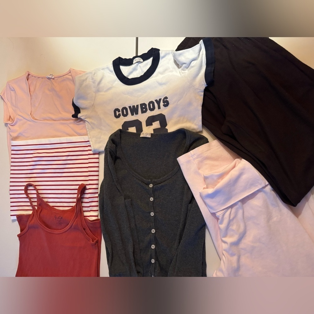 Lot of 7 teen girl clothing items, John Galt, Garage, H&M, Brandy Melville